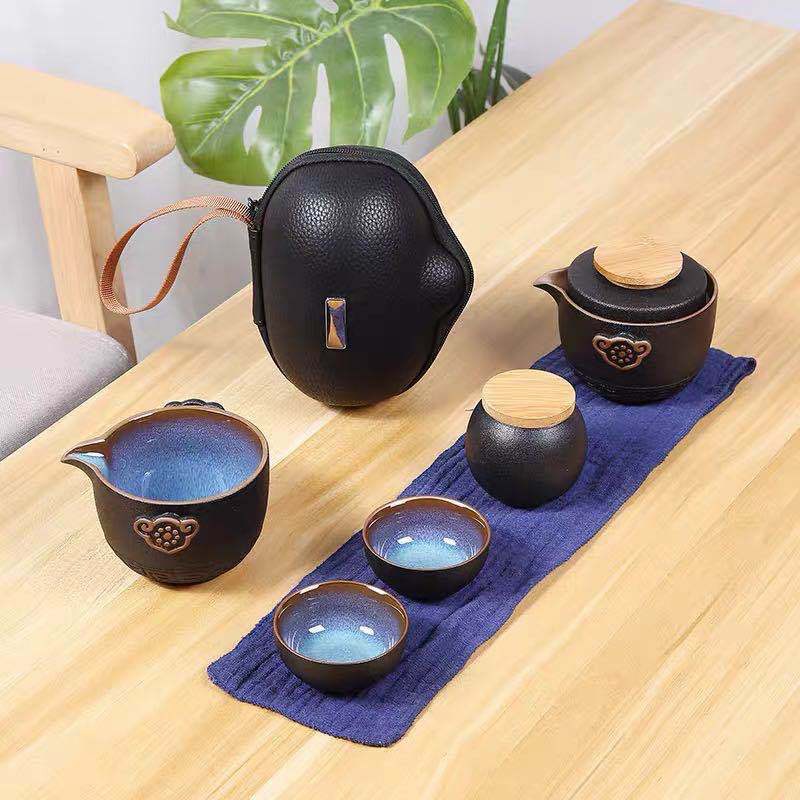 Chinese Ceramic Travel Kung Fu Tea Set