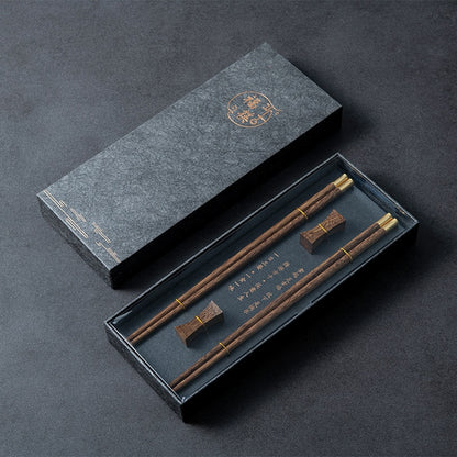 Premium Natural Red SandalWood Chinese Chopsticks Gift Box