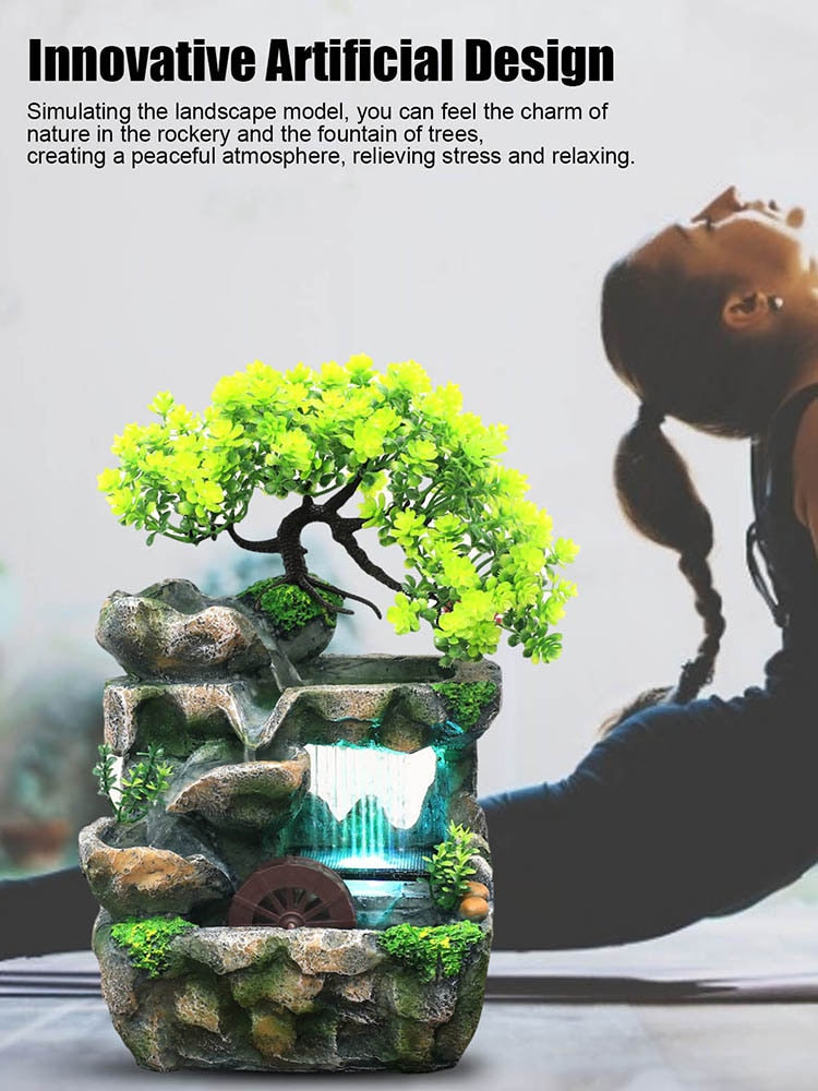 Resin Crafts Feng Shui Fountain Home Office Decor