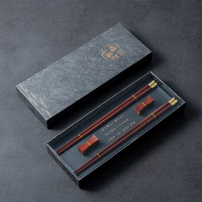 Premium Natural Red SandalWood Chinese Chopsticks Gift Box