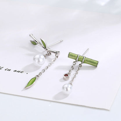 Asymmetric Retro Bamboo Earrings