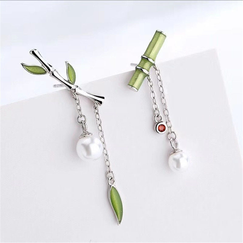Asymmetric Retro Bamboo Earrings