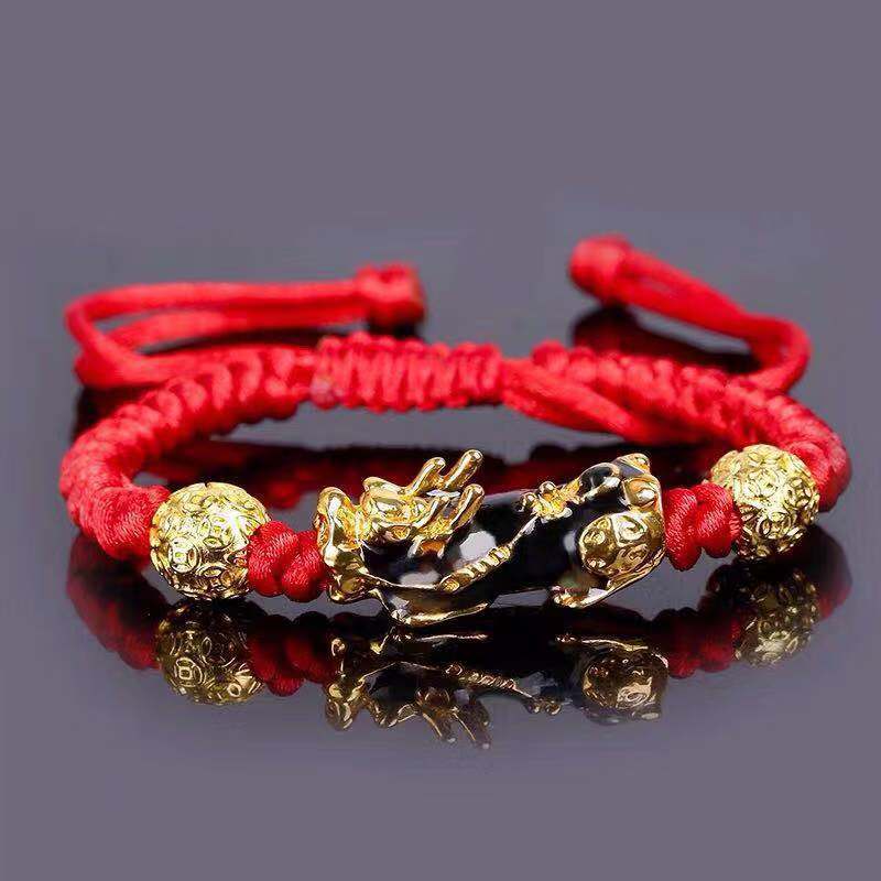 Feng Shui Mens Lucky Prayer Beads Pixiu Bracelet