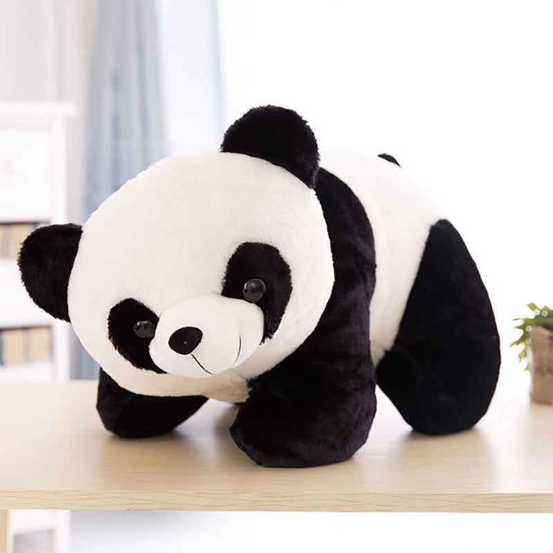 Cute Panda with Bamboo Plush Toy