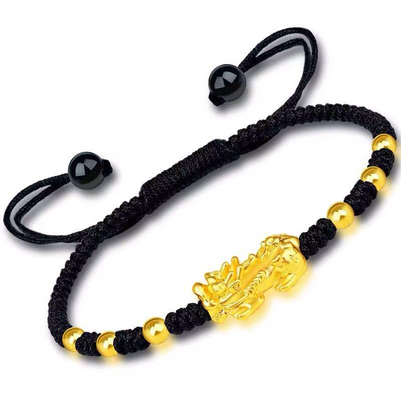 Feng Shui Mens Lucky Prayer Beads Pixiu Bracelet