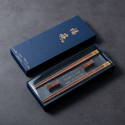 Premium Natural Red SandalWood Chinese Chopsticks Gift Box