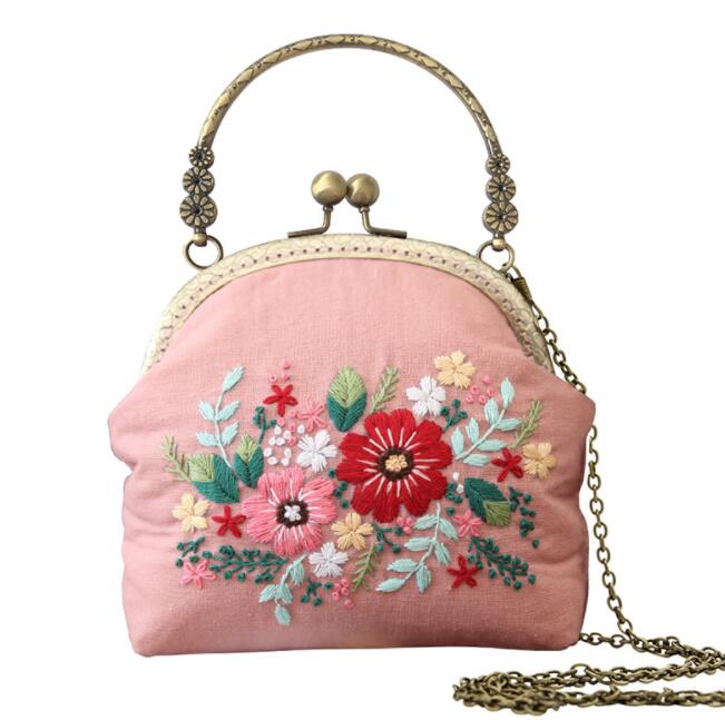 3D DIY Handmade Ribbon Embroidery Bag