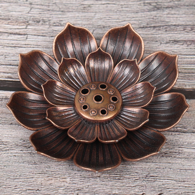 Incense Burner Stick Buddhism Lotus Holder Plate
