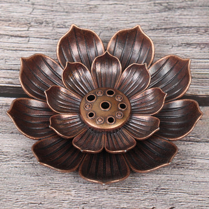 Incense Burner Stick Buddhism Lotus Holder Plate