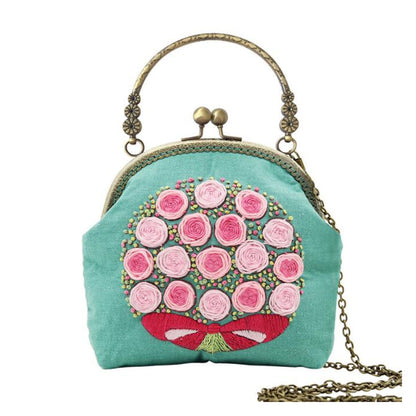 3D DIY Handmade Ribbon Embroidery Bag