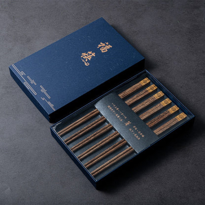 Premium Natural Red SandalWood Chinese Chopsticks Gift Box