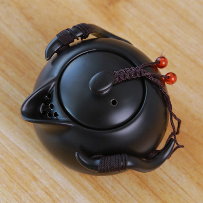 Ceramic Chinese Travel Drinkware with Tea Pot