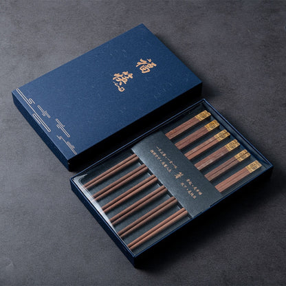 Premium Natural Red SandalWood Chinese Chopsticks Gift Box