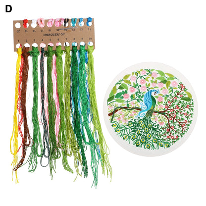DIY Flower Pattern Printed Embroidery Kit