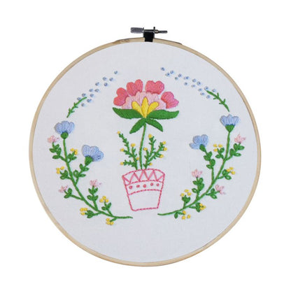 DIY Flowers Stamped Embroidery Starter Kit