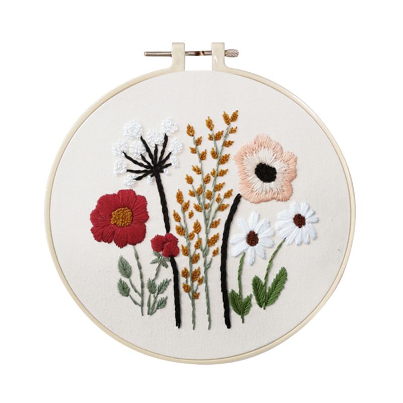 DIY Flowers Stamped Embroidery Starter Kit