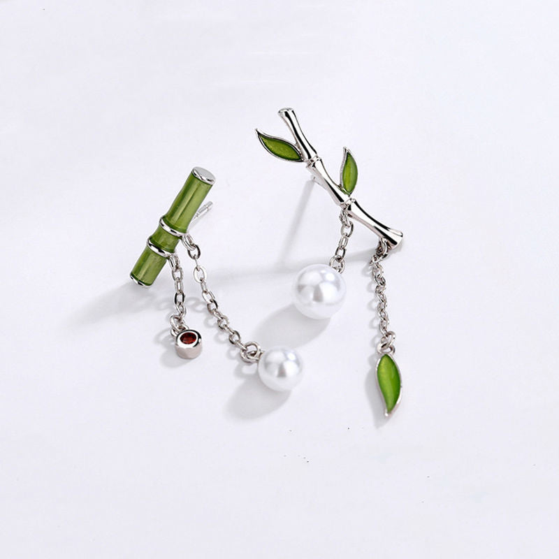 Asymmetric Retro Bamboo Earrings