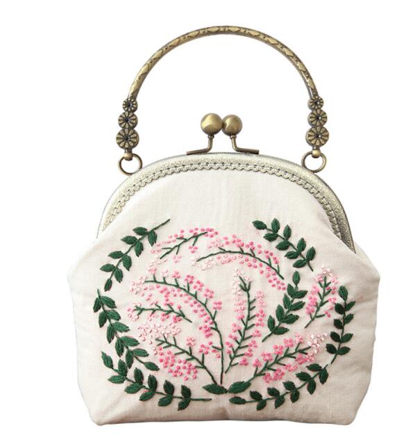 3D DIY Handmade Ribbon Embroidery Bag