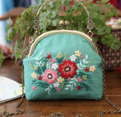 3D DIY Handmade Ribbon Embroidery Bag