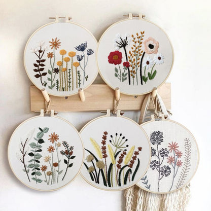 DIY Flowers Stamped Embroidery Starter Kit