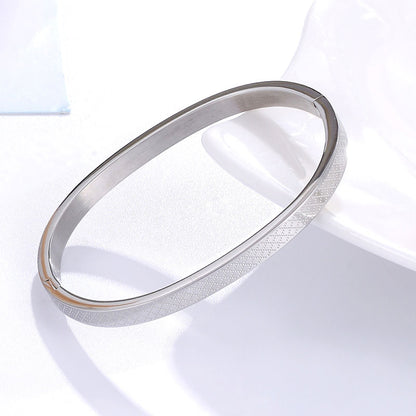 Pulseras y brazaletes de rejilla cruzada de acero inoxidable de 5 cm de diámetro