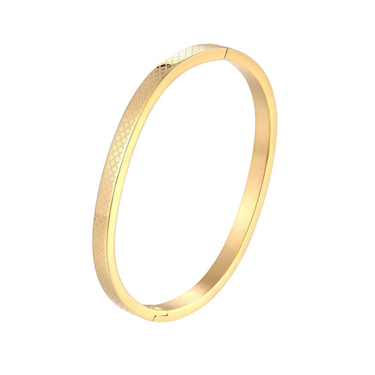 5cm Diameter Stainless Steel Cross Grid Bracelets & Bangle