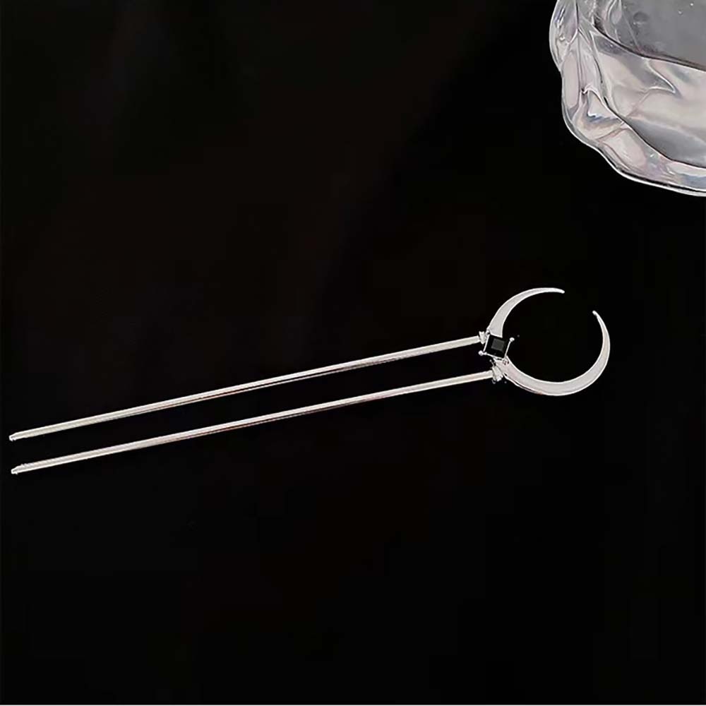 Horquilla de media luna para mujer, barra de pelo en forma de U de estilo antiguo