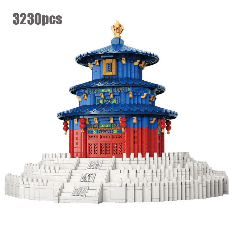 Chinese Ancient Palace Micro Building Blocks