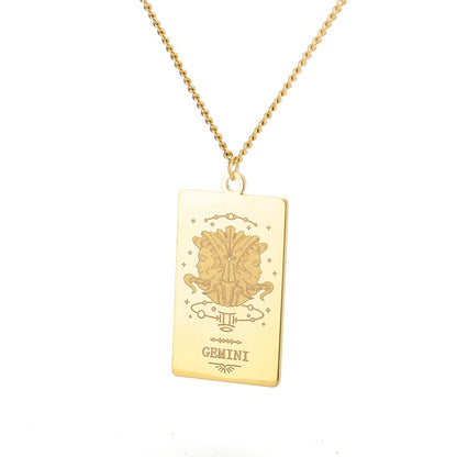 Zodiac Vintage Sign Necklace Constellation Chain