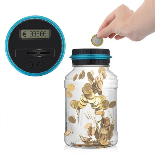 Digital Counting Money Jar Fits All Coins