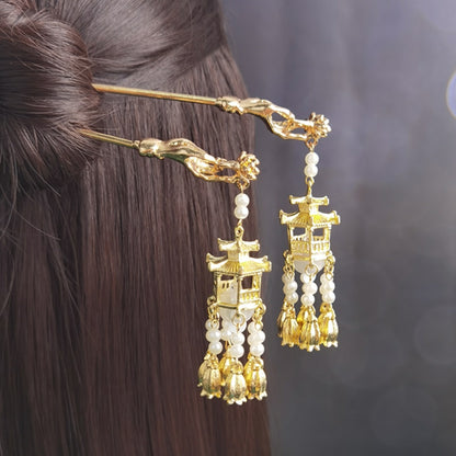 Palace Lantern Hairpin Pendant Jewelry for Hanfu Dress