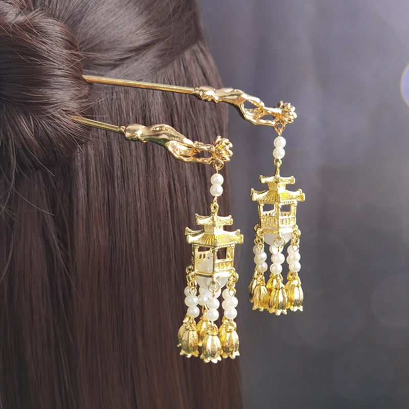 Palace Lantern Hairpin Pendant Jewelry for Hanfu Dress