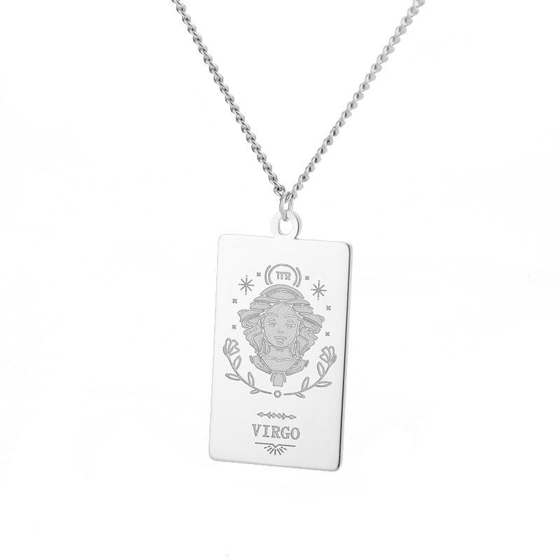 Zodiac Vintage Sign Necklace Constellation Chain