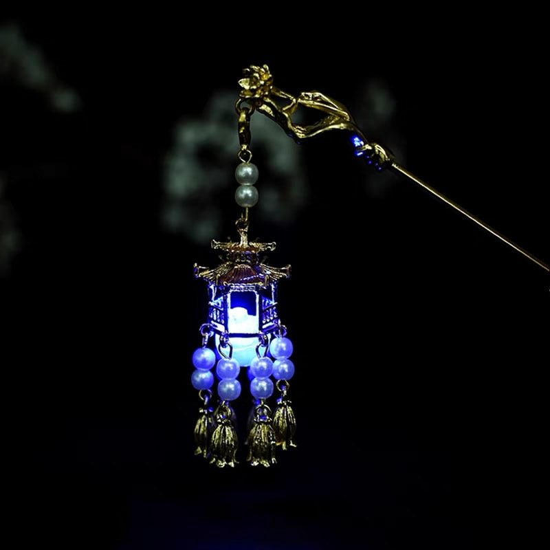 Palace Lantern Hairpin Pendant Jewelry for Hanfu Dress