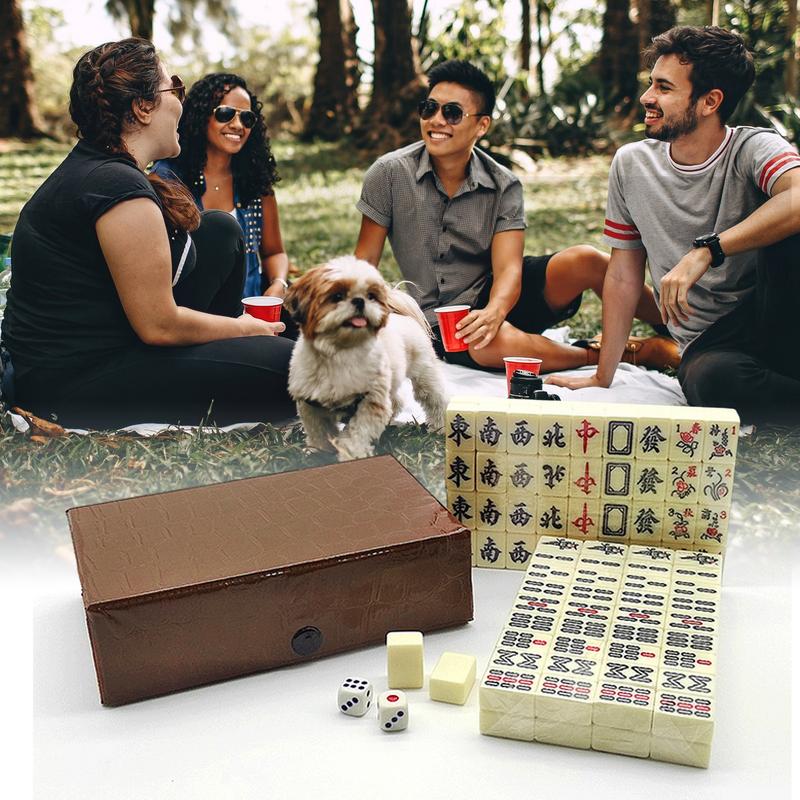 Chinese Mahjong Game Set Family Gathering Game