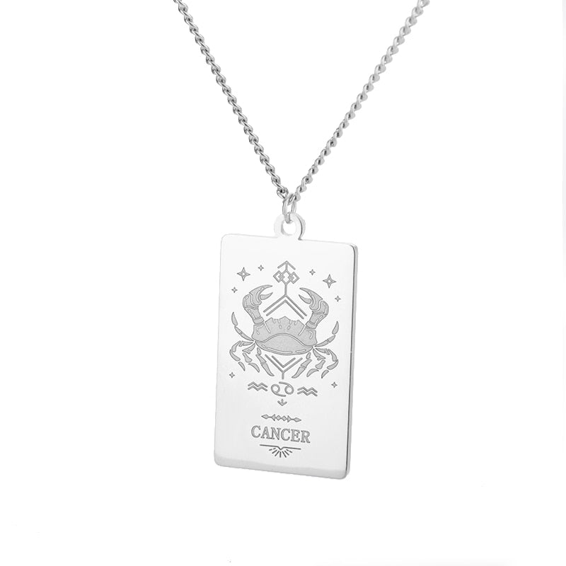 Zodiac Vintage Sign Necklace Constellation Chain