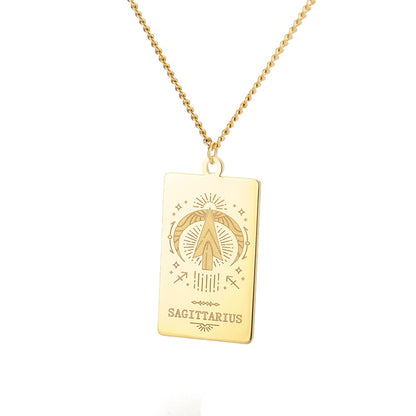 Zodiac Vintage Sign Necklace Constellation Chain