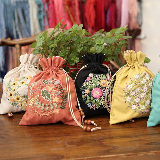 DIY Handmade Storage Bag Embroidery Kit