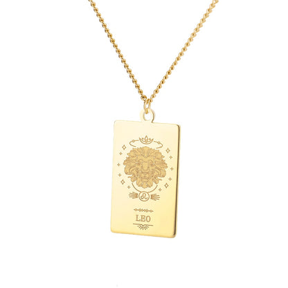 Zodiac Vintage Sign Necklace Constellation Chain