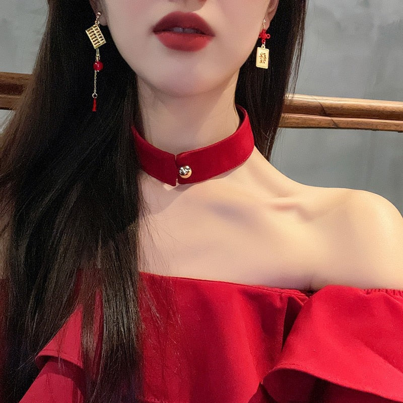 Chinese Style Good Luck Wealth Earrings
