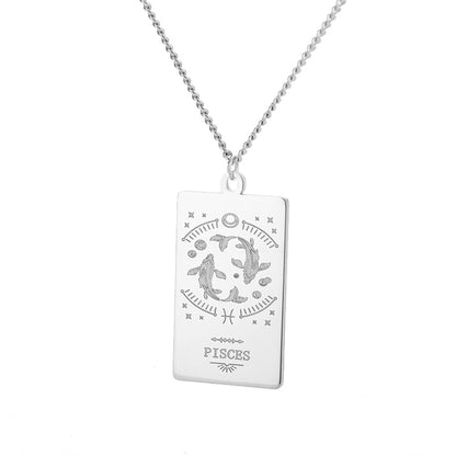 Zodiac Vintage Sign Necklace Constellation Chain