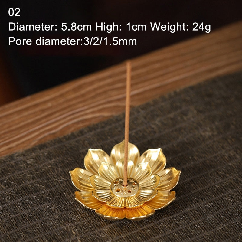 Incense Burner Stick Buddhism Lotus Holder Plate