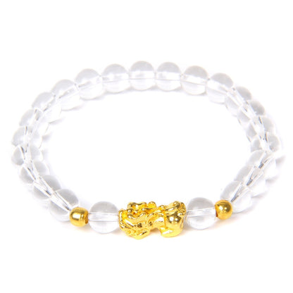 Feng Shui Stone Beads Pixiu Bracelet Pink