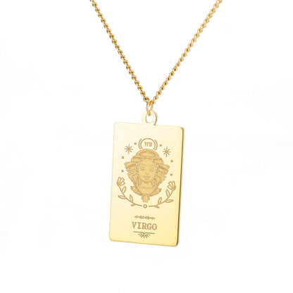 Zodiac Vintage Sign Necklace Constellation Chain