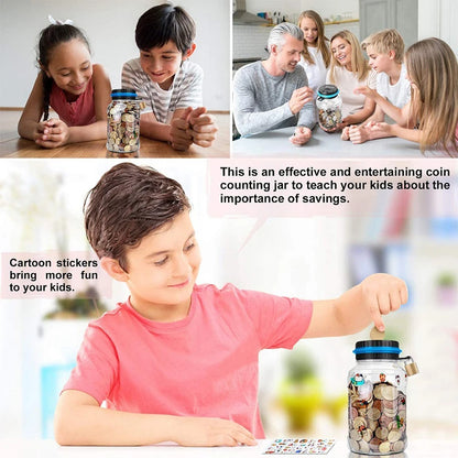 Digital Counting Money Jar Fits All Coins