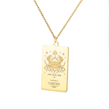 Zodiac Vintage Sign Necklace Constellation Chain