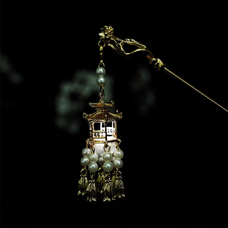 Palace Lantern Hairpin Pendant Jewelry for Hanfu Dress