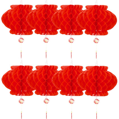 50 Pieces 6 Inch Traditional Chinese Red Paper Lantern