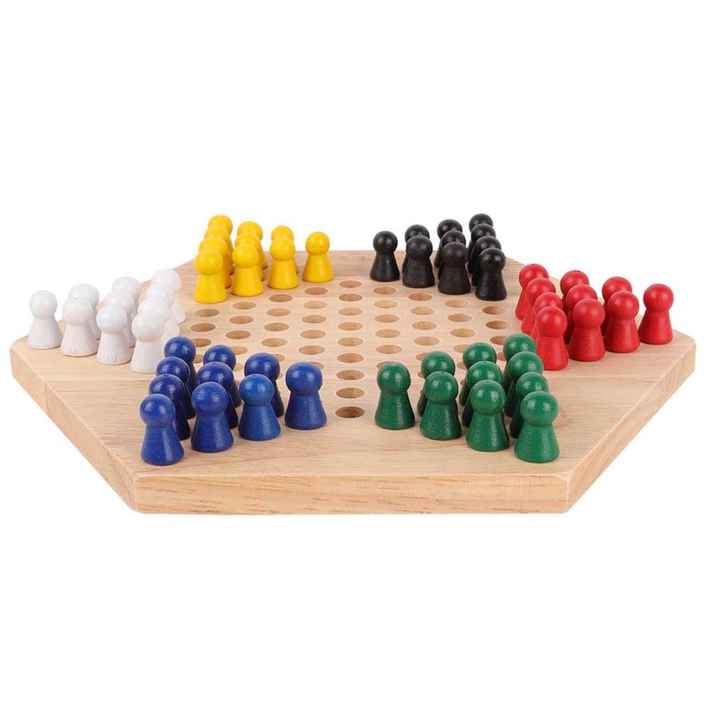 Wooden Educational Board Kids Classic Chinese Checkers