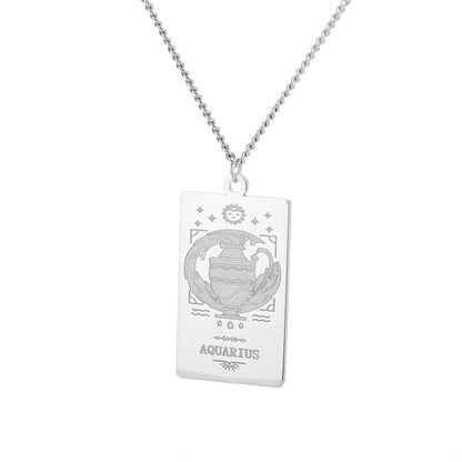 Zodiac Vintage Sign Necklace Constellation Chain